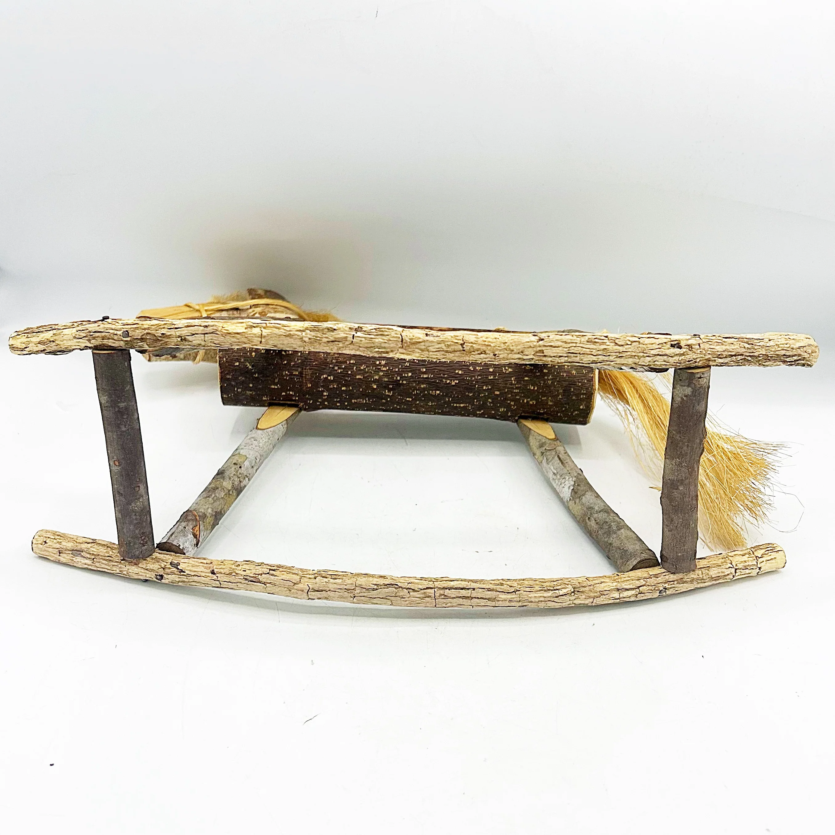 Primitive Wooden Rocking Horse Folk Art Rustic Country Decor - Image 6