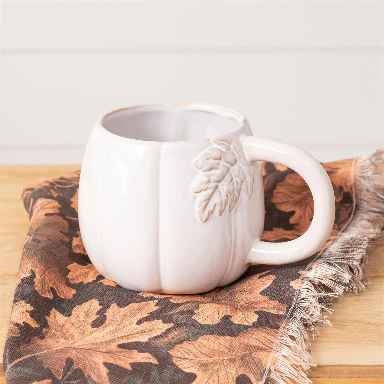 Pumpkin and Vines White Mug