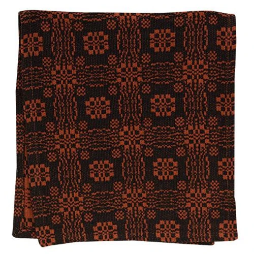 Pumpkin & Black Gettysburg 32" Short Table Runner