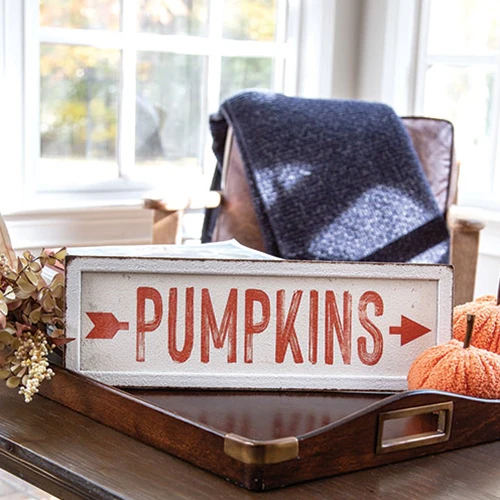 Pumpkins Arrow 18" Rustic Metal Sign - Image 3