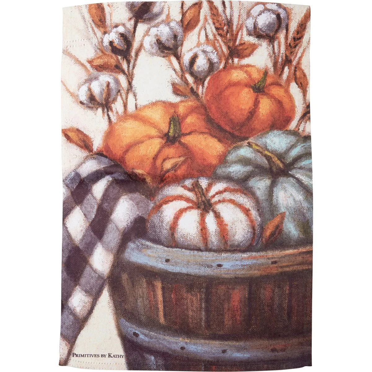 Pumpkins In A Basket Garden Flag - Image 4