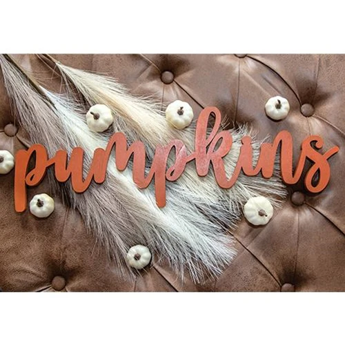 Pumpkins Orange Hanging Script 20" Sign - Image 2