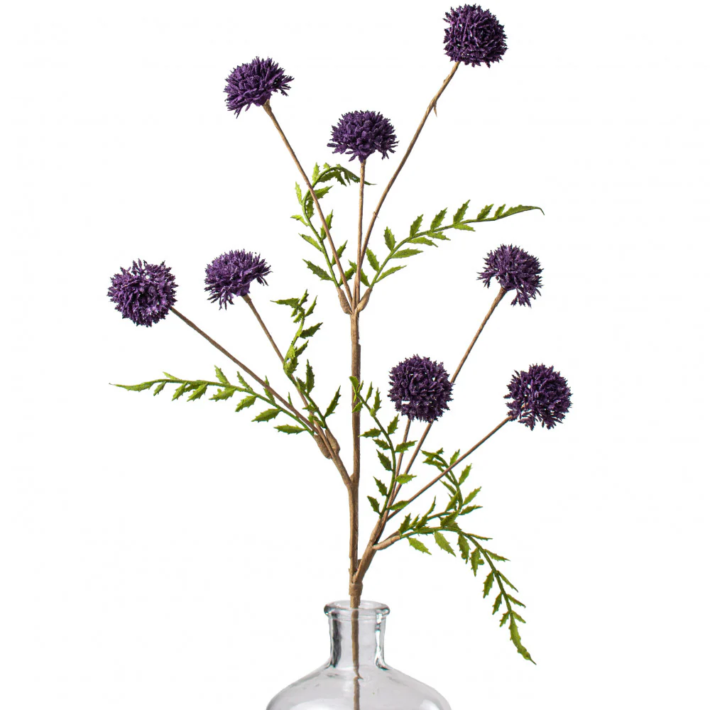 Purple Clover 28" Faux Floral Stem
