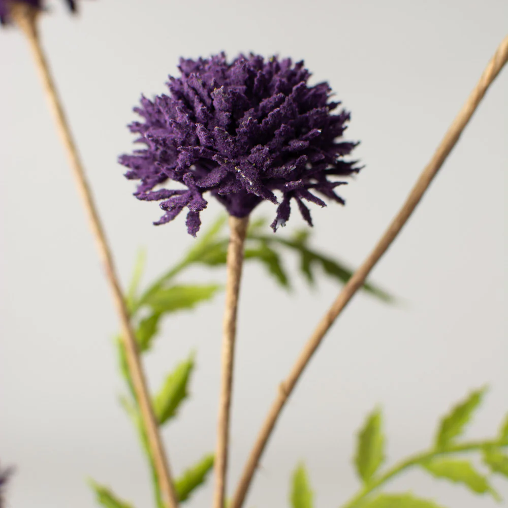 Purple Clover 28" Faux Floral Stem - Image 2