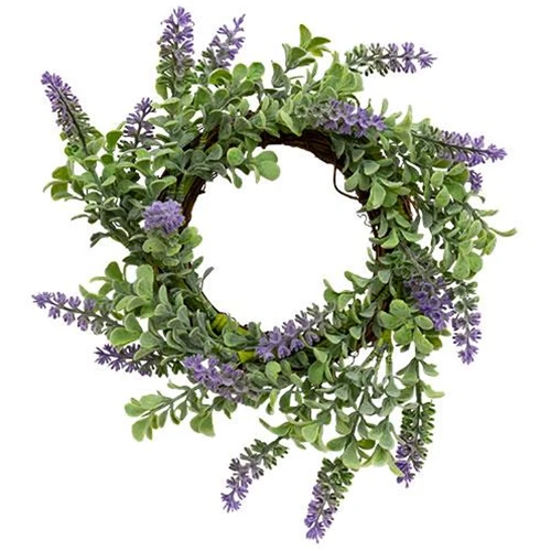 ๐ Purple Sage Boxwood 10" Faux Wreath Ring