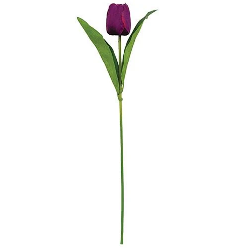 Purple Tulip 17.5" Faux Floral Stem