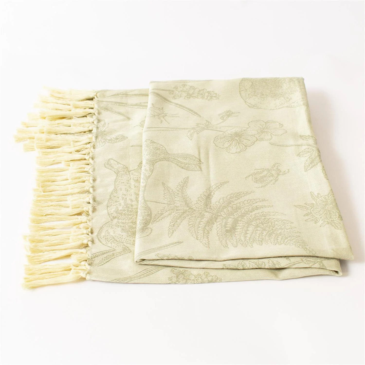 Rabbit And Fern Jacquard Throw - Image 6