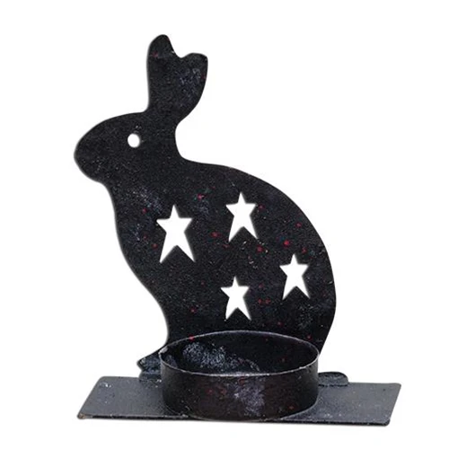 ๐ Rabbit With Star Cutouts Tealight Holder