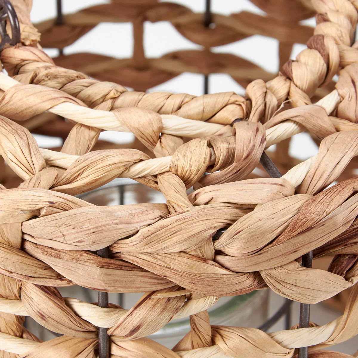 💙 Raffia Woven Natural Style Lantern - Image 6