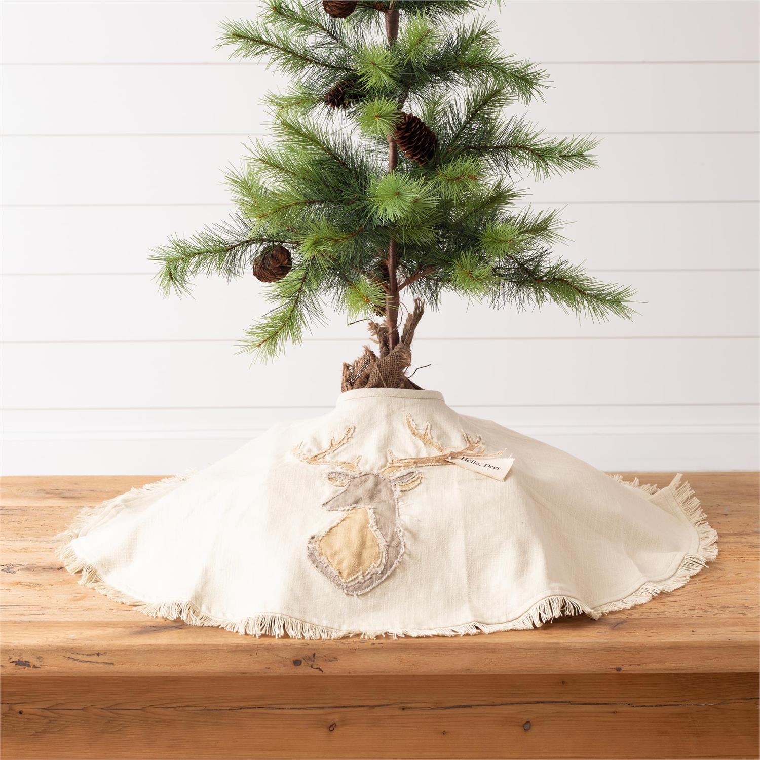 Raggedy Deer Head 36" Tree Skirt - Image 2