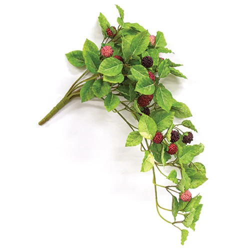 Raspberries and Folidage 22" Faux Hanging Bush - Image 2