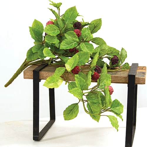 Raspberries and Folidage 22" Faux Hanging Bush - Image 3