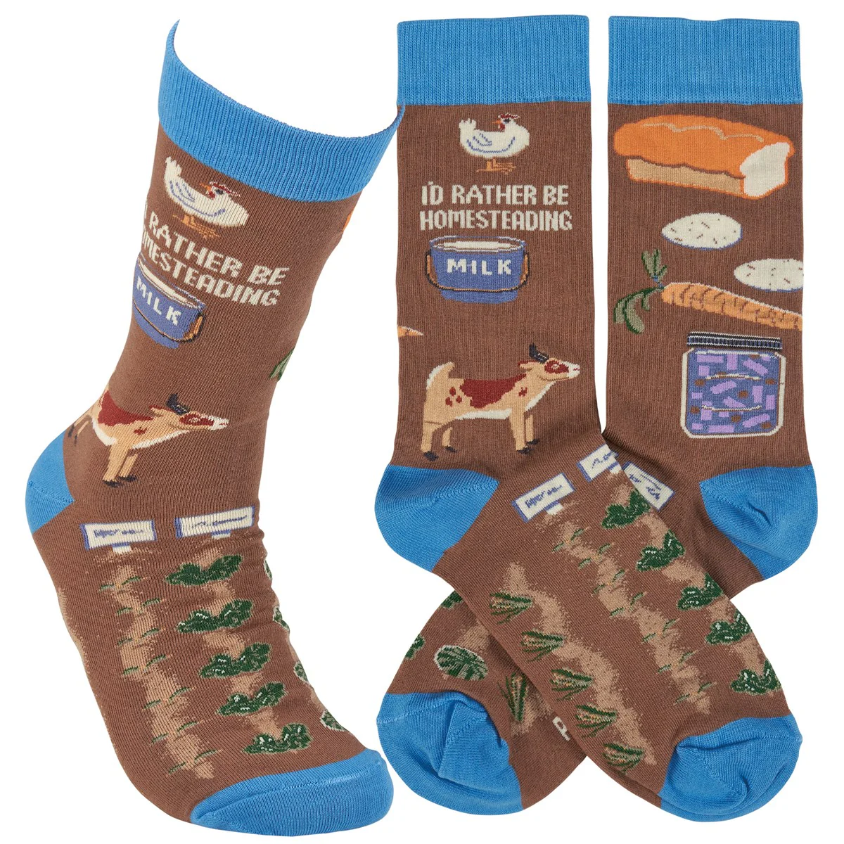 ๐ Rather Be Homesteading Fun Novelty Socks