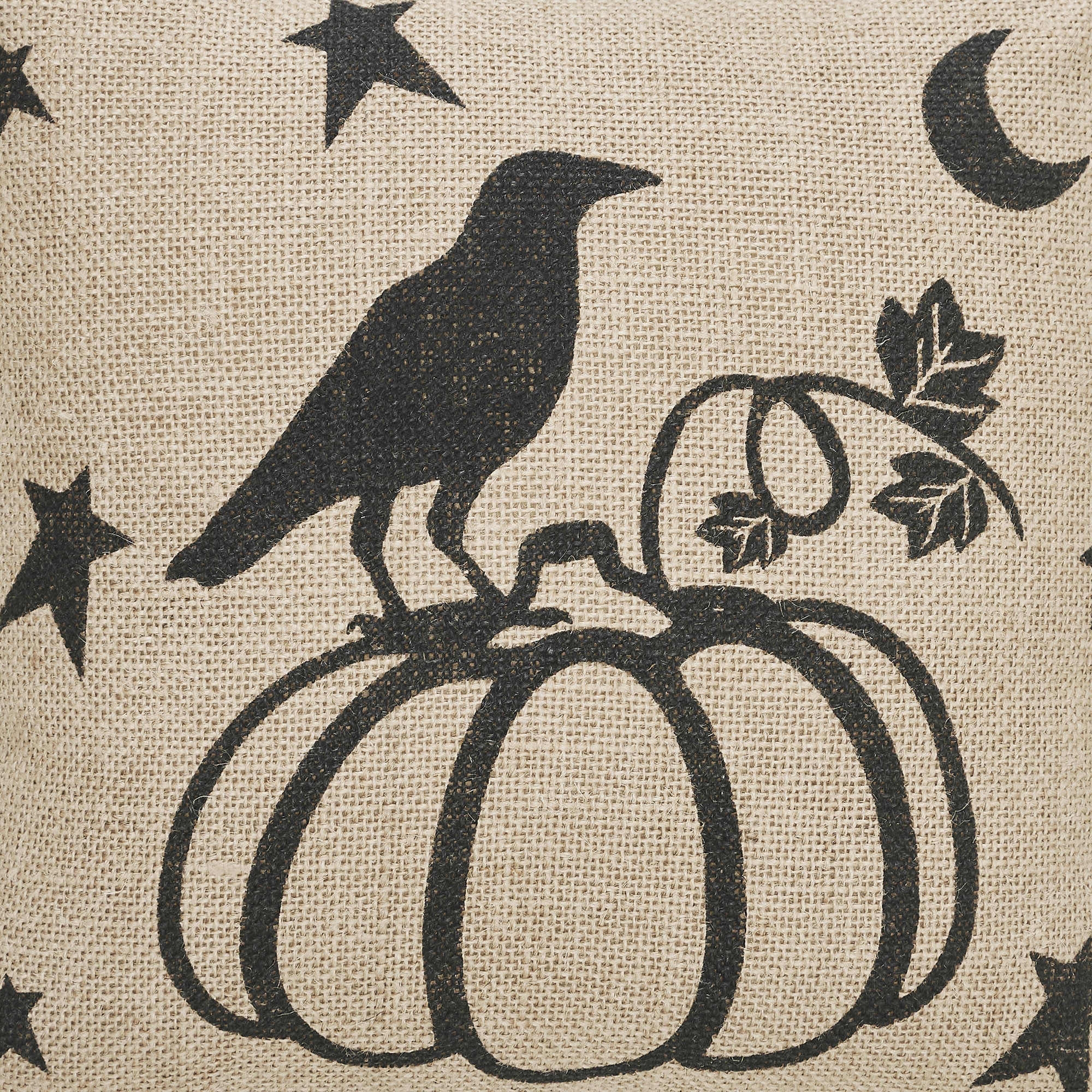 Raven Harvest Burlap Jute 12" Fall Pillow - Image 6