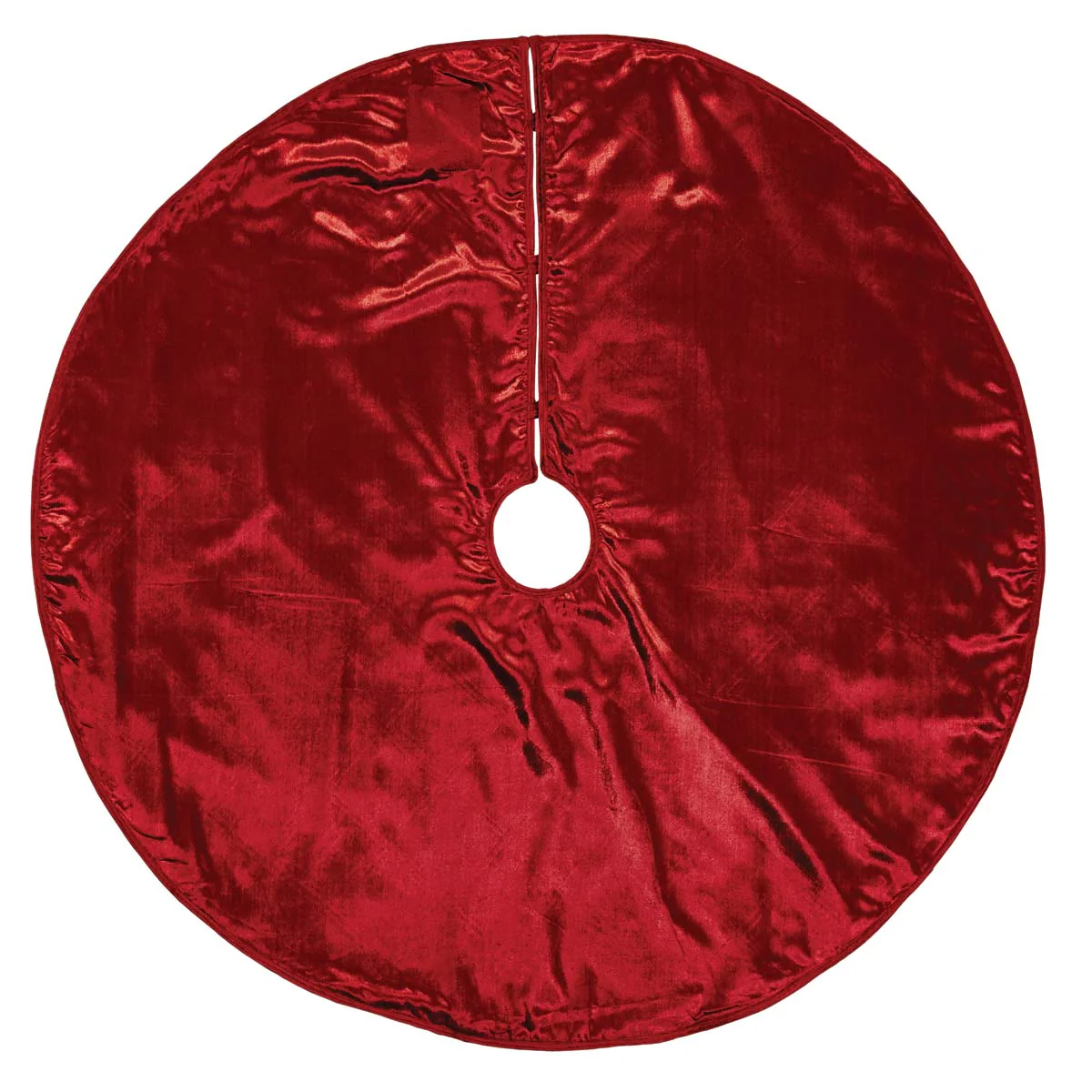 Red and Green Tartan 48" Tree Skirt - Image 3