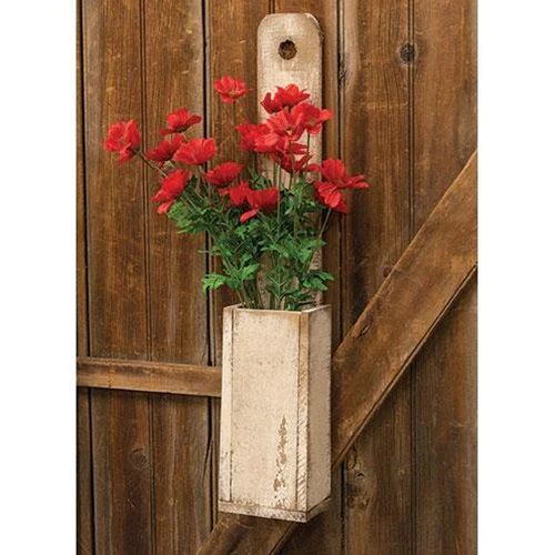 Red Breeze Swept Blooms 21" Faux Bush - Image 2