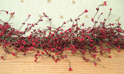 ๐ Red & Burgundy Pip Garland, 4 ft long
