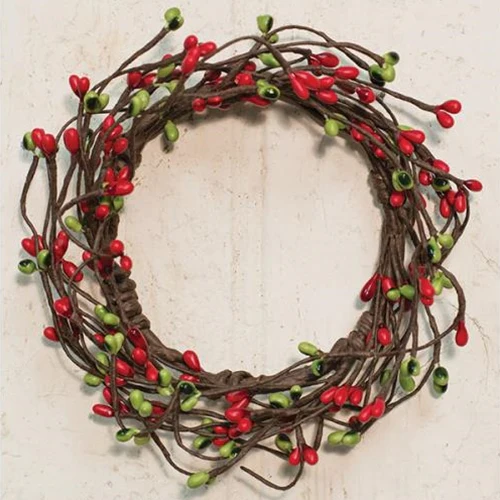 ๐ Red & Green Christmas Pip Berry 6" Ring