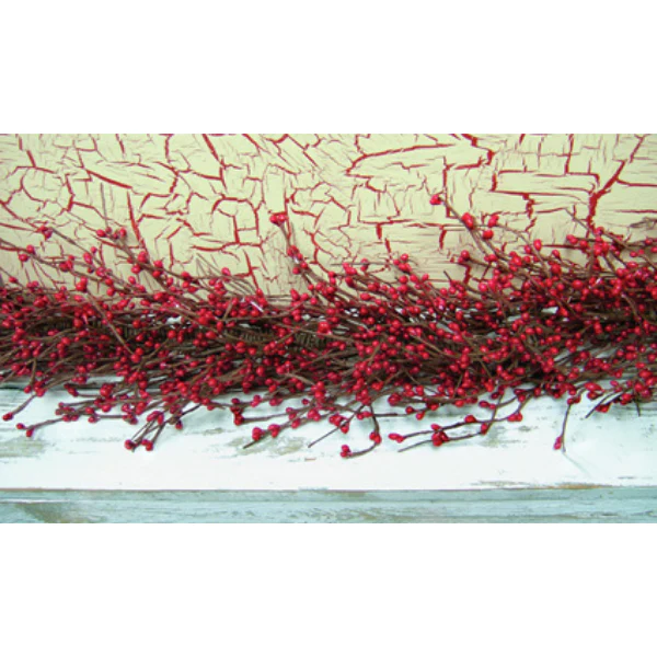 💙 Red Pip Berries 4 ft Faux Garland