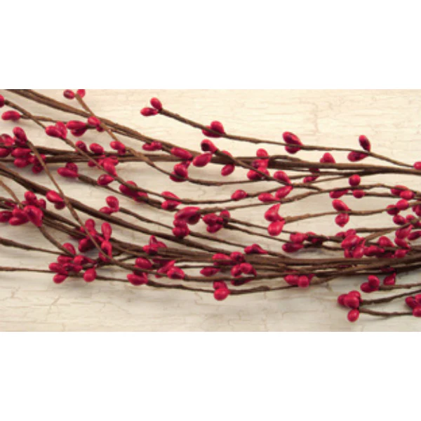๐ Red Pip Berries Wispy 4 ft Faux Garland