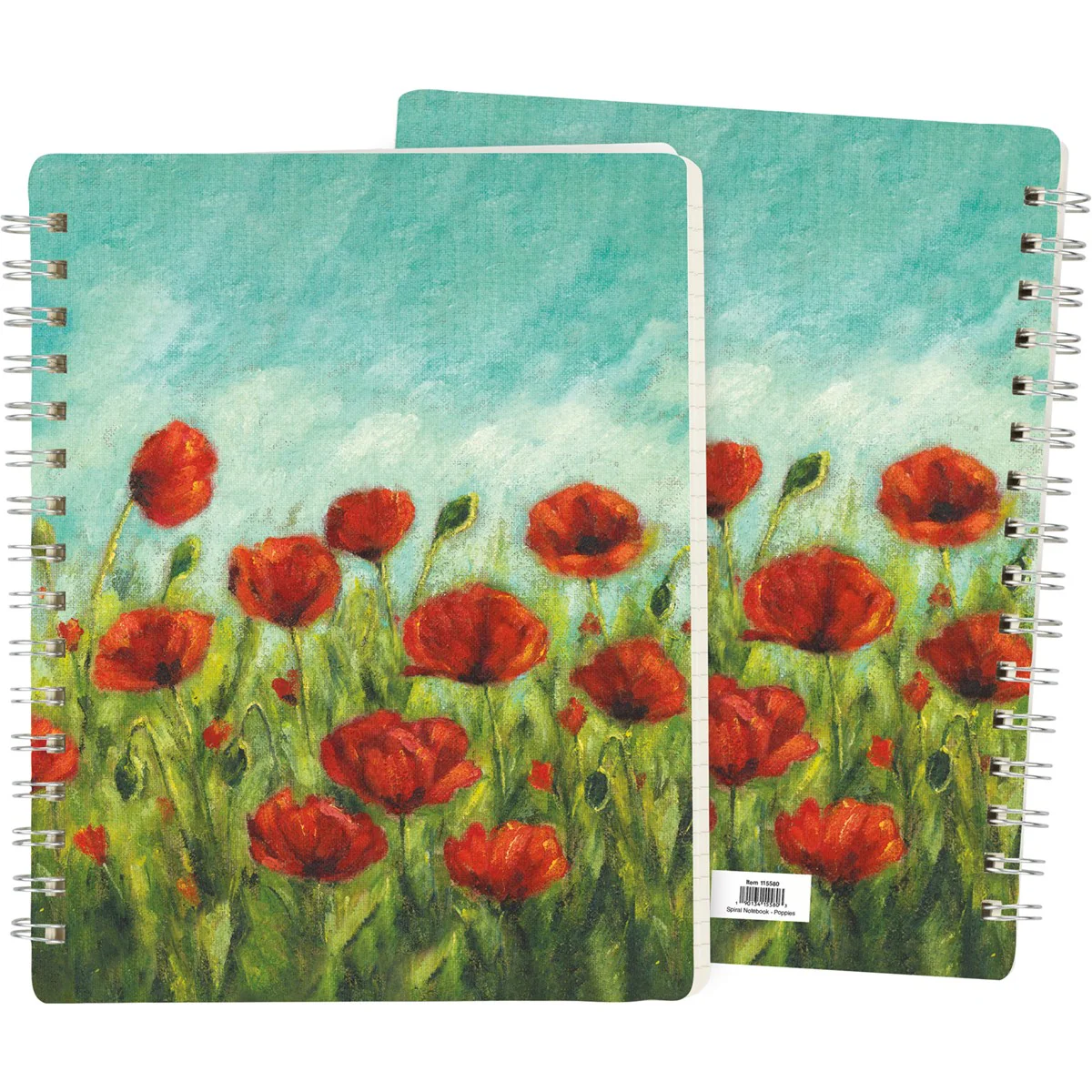 💙 Red Poppies Spiral Notebook Journal