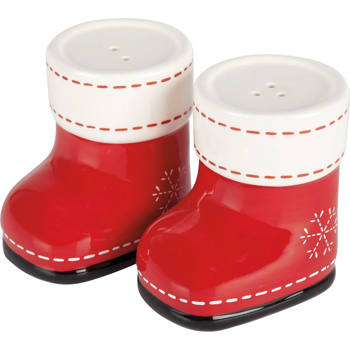 ๐ Red Santa Boots Salt and Pepper Shakers