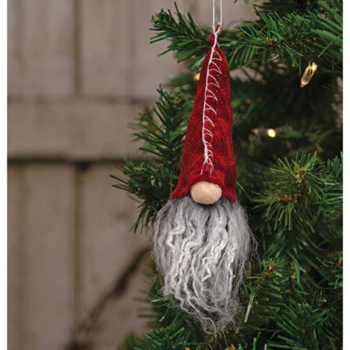 Red Sparkle Seam Gnome Ornament - Image 2
