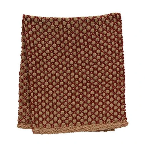 Red & Tan Cottage Weave Short Table Runner