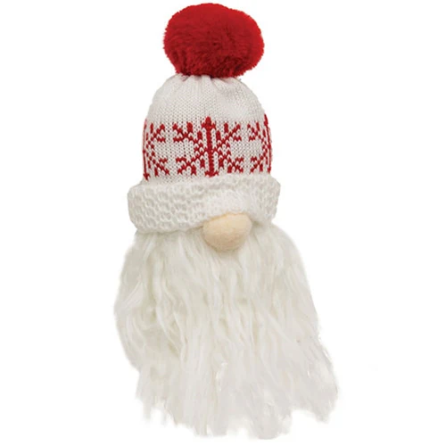 Red & White Snowflake Beanie Gnome Figure