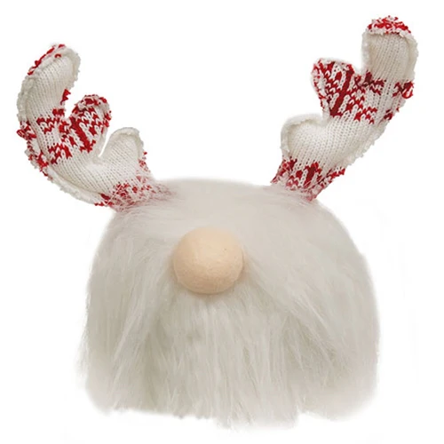 Red & White Snowflake Gnome Plush Ball