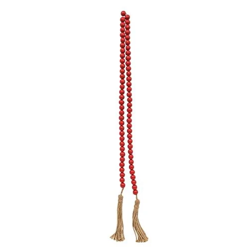 ๐ Red Wooden Bead 5 Ft Garland