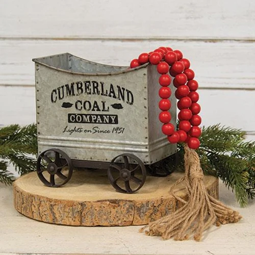๐ Red Wooden Bead 5 Ft Garland - Image 3