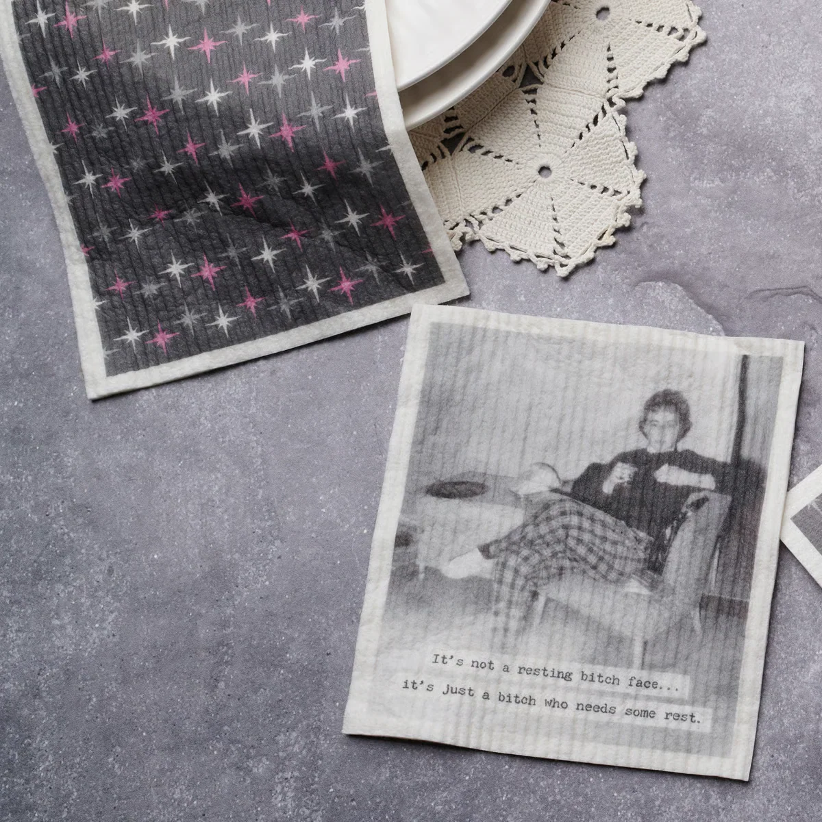 Resting B*tch Face Needs Some Rest Swedish Cloth Set - Image 2