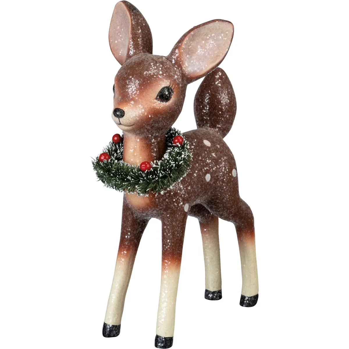 💙 Retro Glittery Standing Deer Figure