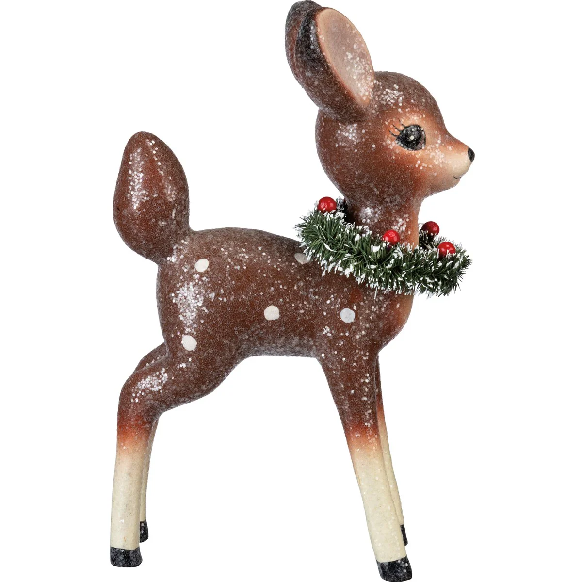 💙 Retro Glittery Standing Deer Figure - Image 3
