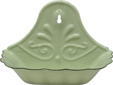 Retro Green Enamel Metal Soap Dish