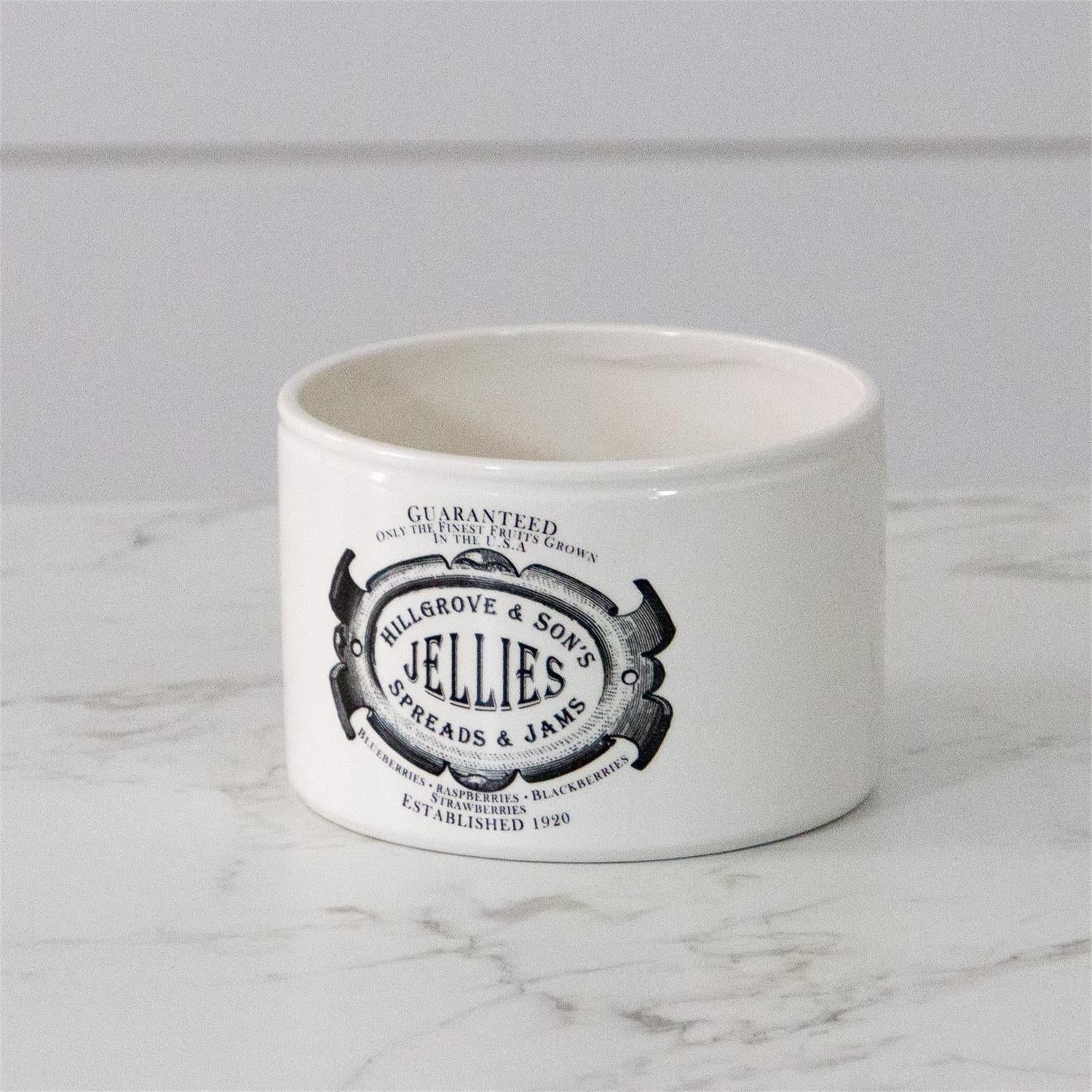 Retro Jellies Logo 4" Stoneware Crock