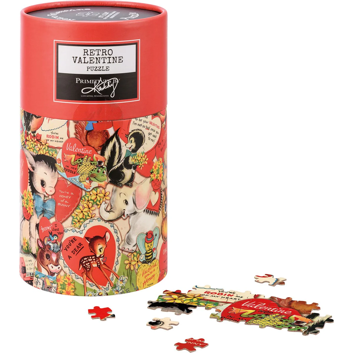 Retro Valentine 1000 Piece Jigsaw Puzzle