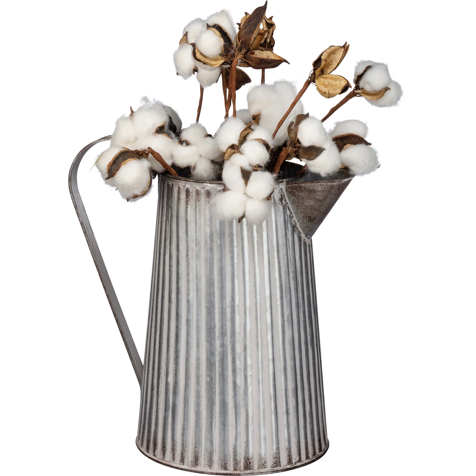 Ribbed Sides Metal Pitcher