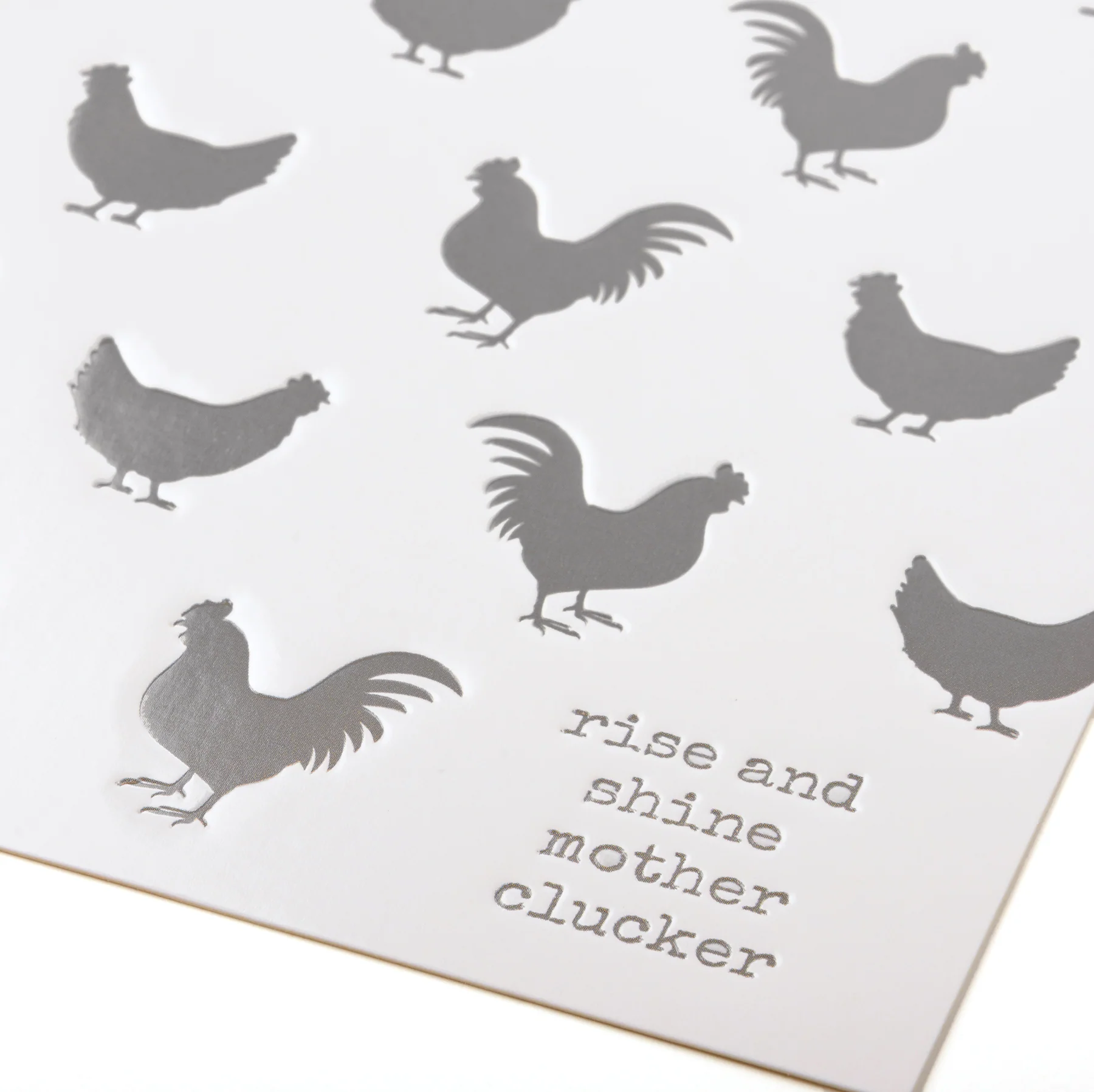 ๐ Rise and Shine Mother Clucker Rooster & Hen Set of 8 Note Card Set - Image 2