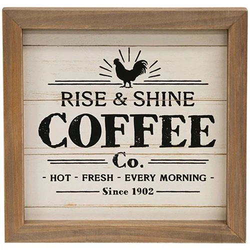 ๐ Rise & Shine Coffee Co 10" Framed Sign - Image 2