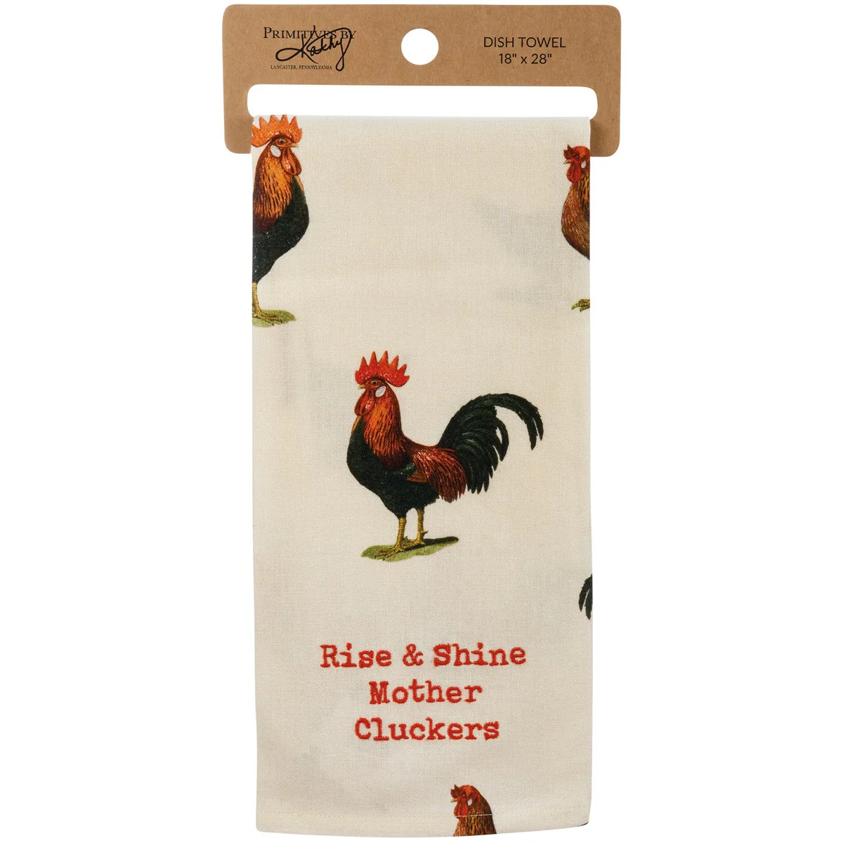Rise & Shine Mother Cluckers Rooster Kitchen Towel