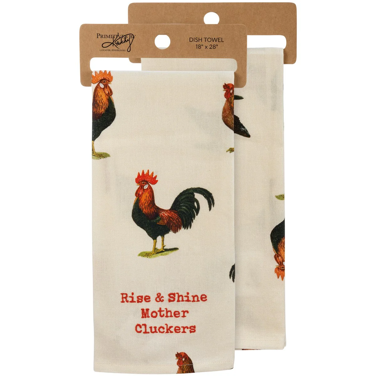 Rise & Shine Mother Cluckers Rooster Kitchen Towel - Image 2