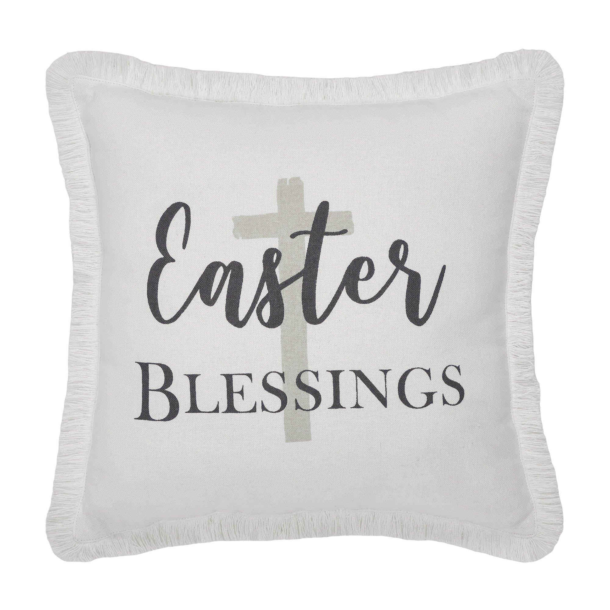 Risen Easter Blessings Cross 12" Accent Pillow - Image 2