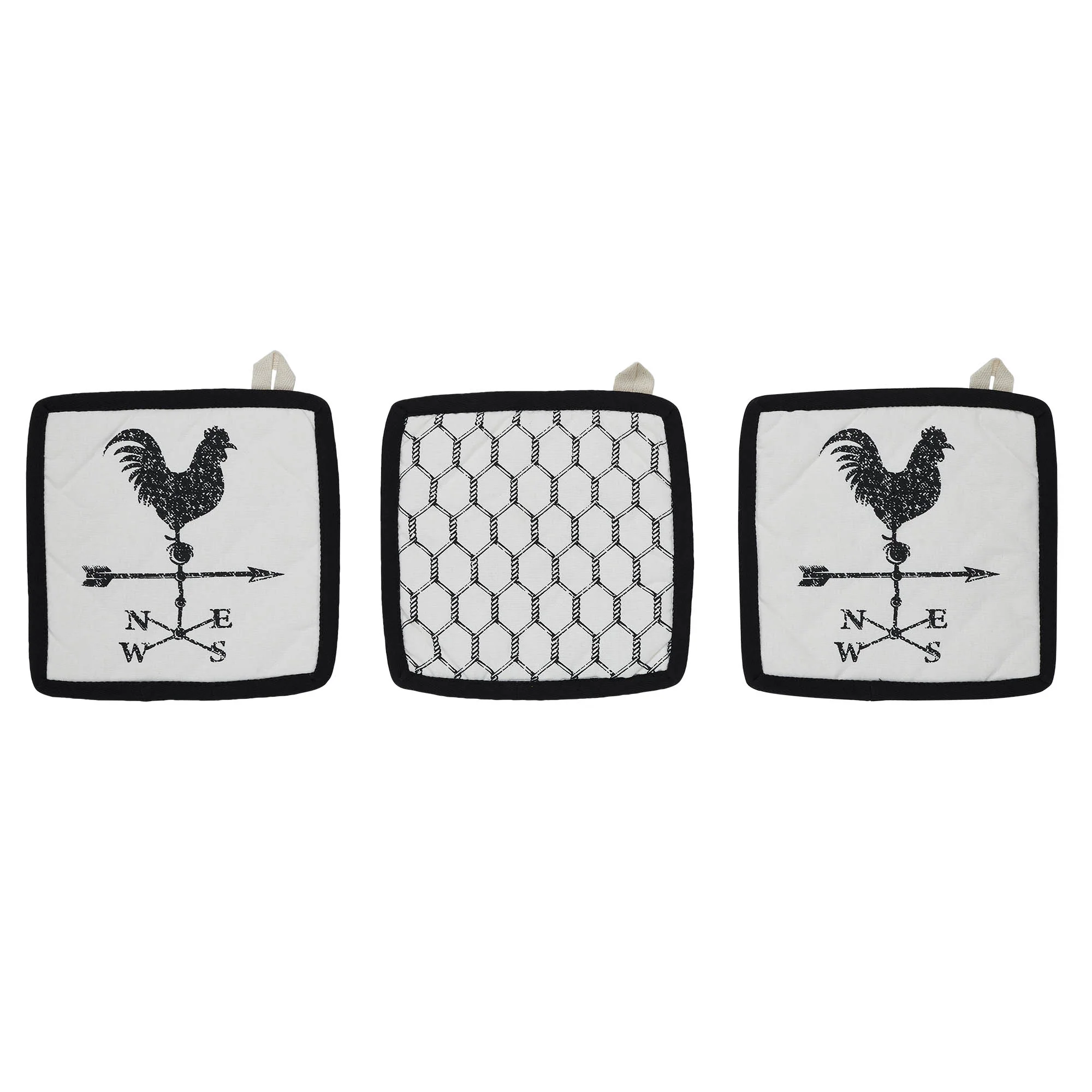 ๐ Rooster Down Home Pot Holder Set of 3 - Image 3