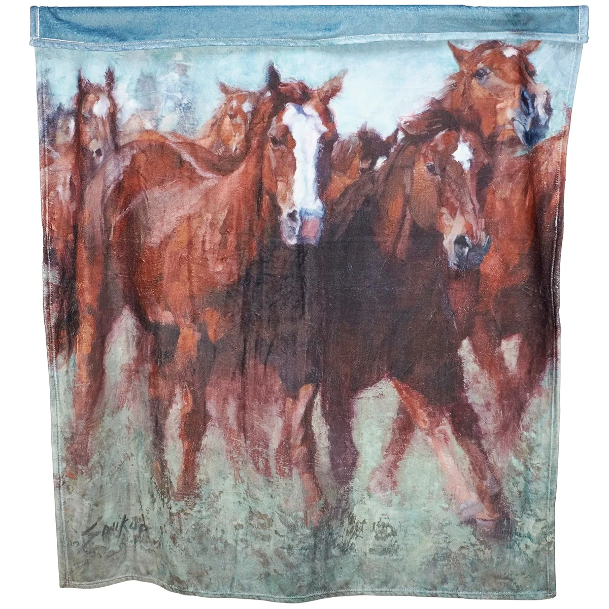 Surprise Me Sale 🤭 Running Horses Cozy Throw