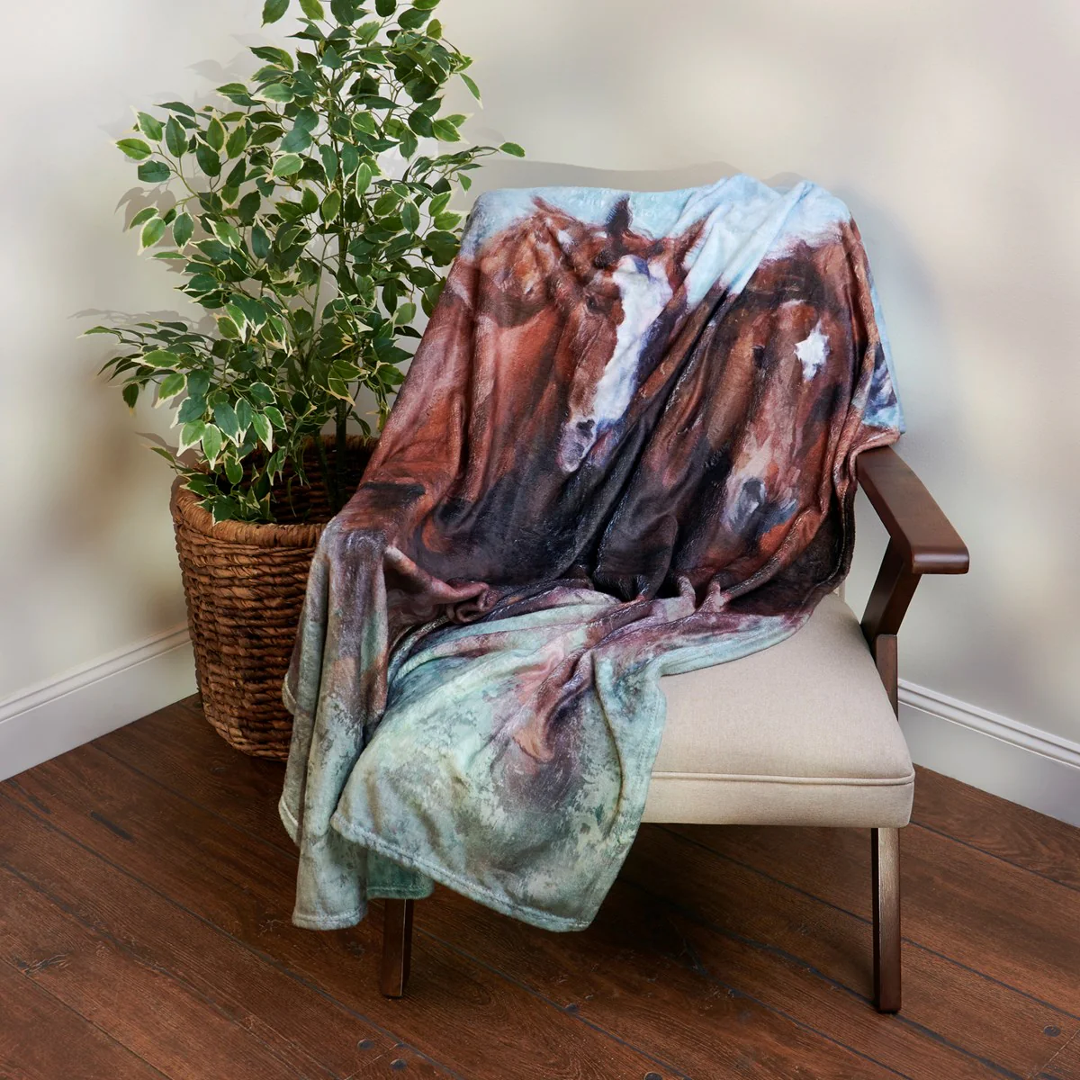 Surprise Me Sale 🤭 Running Horses Cozy Throw - Image 2