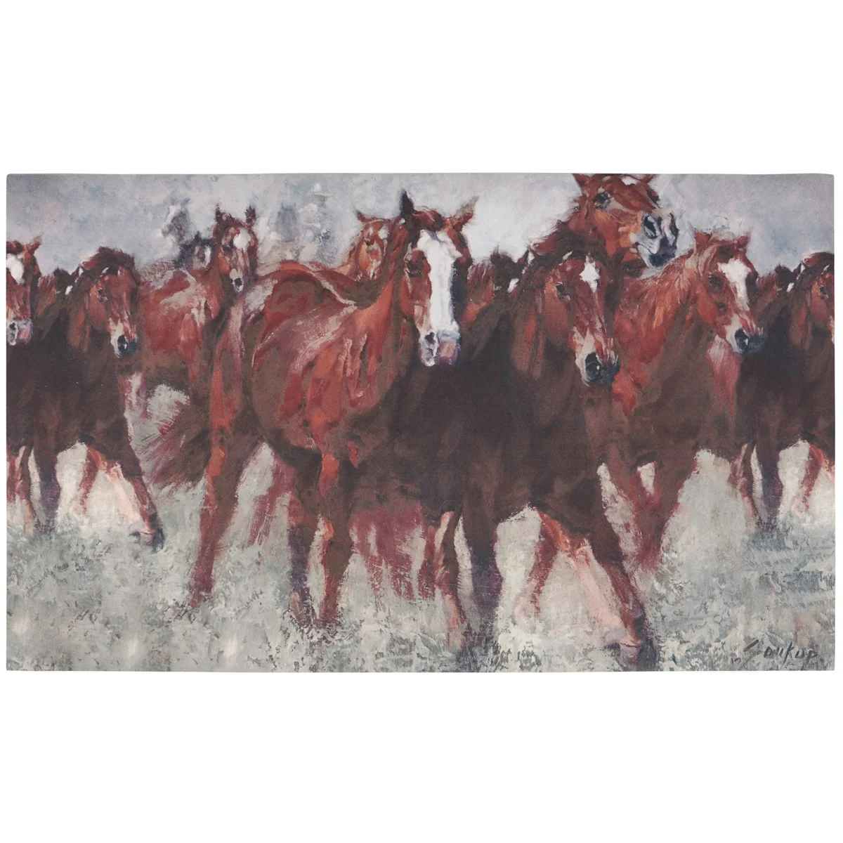 💙 Running Horses Indoor/Outdoor Skid Resistant Rug - Image 2