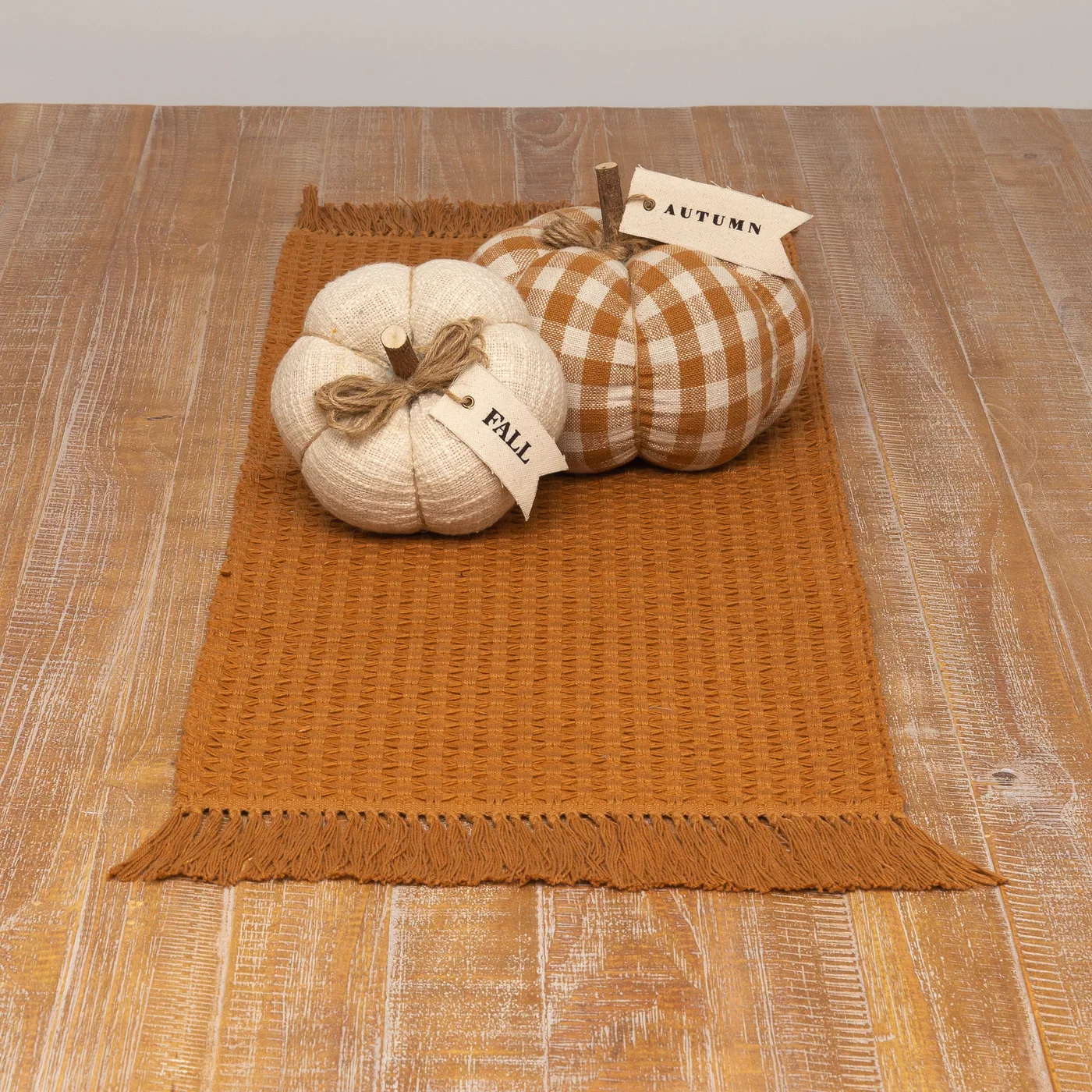 Rust Colored Woven 36" Table Runner - Image 2