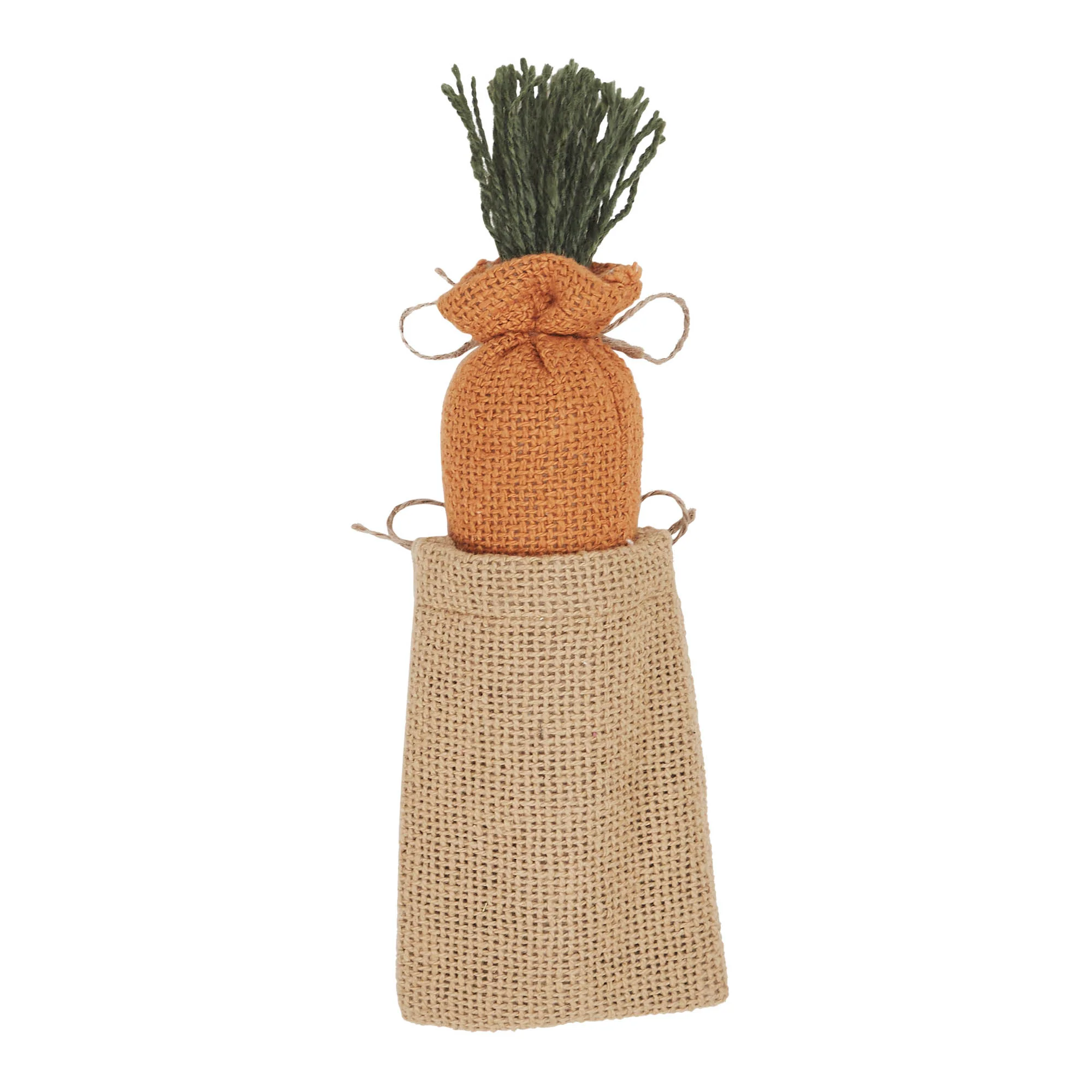 Rustic Burlap Carrot in Sack Decor - Image 3